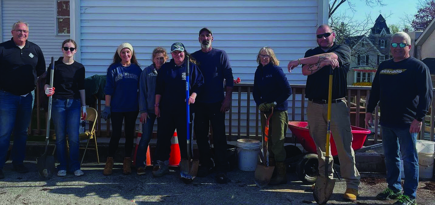 group of volunteers for the garden