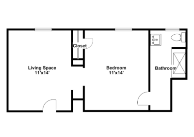 Floor Plan - One Bedroom