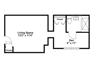 Floor Plan - Studio with Den